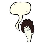 cartoon vampire head with speech bubble N18