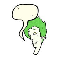 cartoon vampire head with speech bubble N19