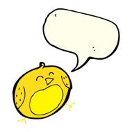 cartoon bird with speech bubble N132