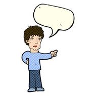 cartoon pointing man with speech bubble N40