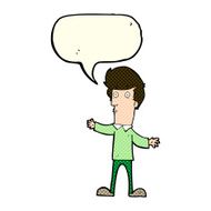 cartoon startled man with speech bubble N24