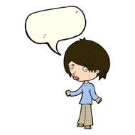 cartoon confused woman with speech bubble N36
