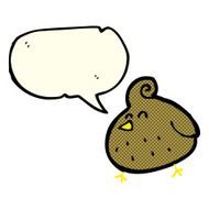 cartoon bird with speech bubble N133