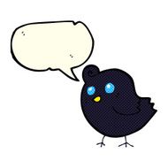 cartoon bird with speech bubble N134