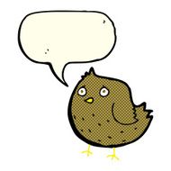 cartoon bird with speech bubble N135