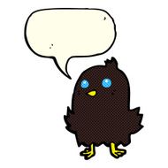 cartoon bird with speech bubble N136