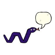 funny cartoon snake with speech bubble N11