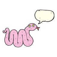 funny cartoon snake with speech bubble N12
