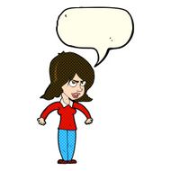 cartoon mean woman with speech bubble N5