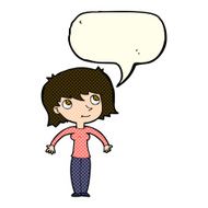cartoon woman shrugging with speech bubble N24