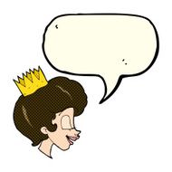 cartoon princess with speech bubble N17