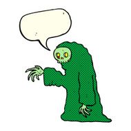 cartoon spooky halloween costume with speech bubble N9