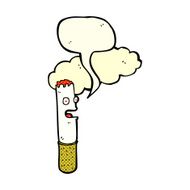 cartoon cigarette with speech bubble N5