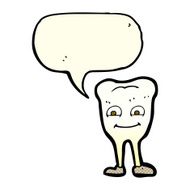 cartoon yellowing tooth with speech bubble N5