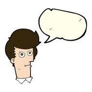 cartoon staring face with speech bubble N5