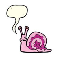 cartoon snail with speech bubble N18