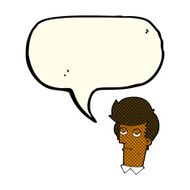 cartoon bored man with speech bubble N19