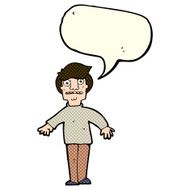 cartoon shocked man with speech bubble N50