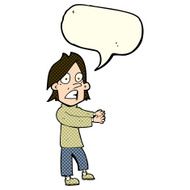 cartoon shocked man with speech bubble N52