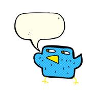 cartoon bird with speech bubble N137