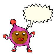cartoon funny creature with speech bubble N15