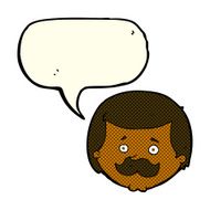 cartoon man with mustache speech bubble N37