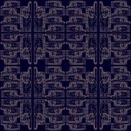 Monochrome tribal seamless pattern N4