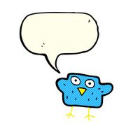 cartoon bird with speech bubble N140
