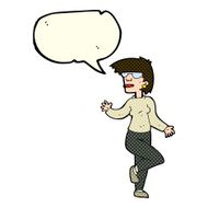 cartoon woman waving with speech bubble N144