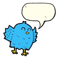 cartoon bird with speech bubble N142