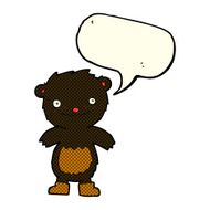 cartoon teddy black bear wearing boots with speech bubble N3