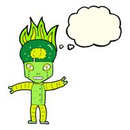 funny cartoon robot with speech bubble N24