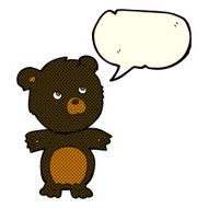 cartoon funny teddy bear with speech bubble N5