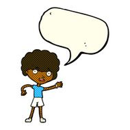 cartoon sporty person with speech bubble N5