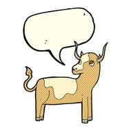 cartoon cow with speech bubble N17