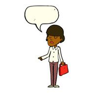 cartoon arrogant businessman pointing with speech bubble N5