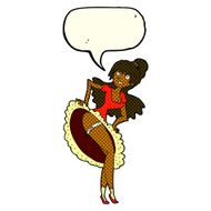cartoon flamenco dancer with speech bubble N5