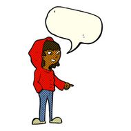 cartoon pointing teenager with speech bubble N5