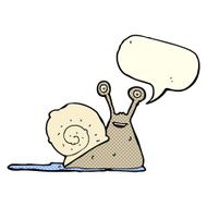 cartoon snail with speech bubble N19