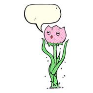 cartoon flower with speech bubble N20