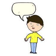 cartoon happy man with speech bubble N192
