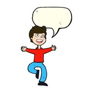 cartoon excited boy with speech bubble N64