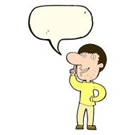 cartoon man with idea speech bubble N48