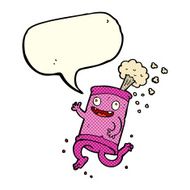cartoon crazy soda can with speech bubble N6