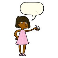 cartoon woman showing off engagement ring with speech bubble N5