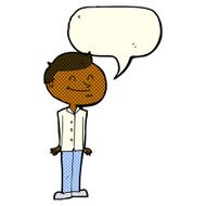 cartoon smiling man with speech bubble N15