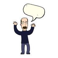 cartoon angry dad with speech bubble N5