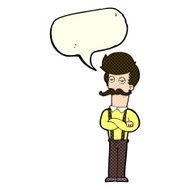 cartoon man with mustache speech bubble N38