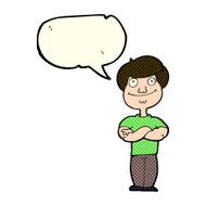 cartoon happy man with speech bubble N196
