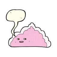 cartoon cloud with speech bubble N9